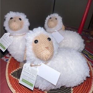 White and Tan Sheep Decor
